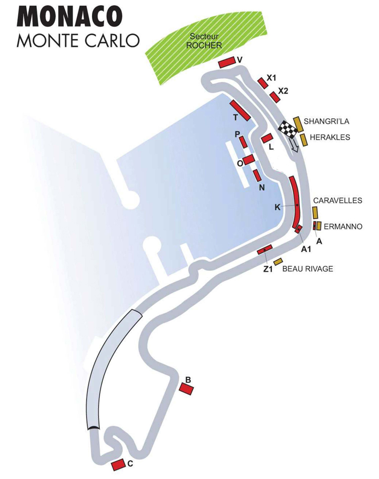 monaco f1 race track. Circuit Map